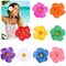 9Pcs Hawaiian Flower Hair Clips Set - Vibrant Hibiscus Flower Hair Accessories for Women